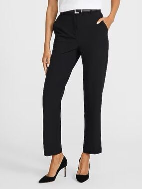 Express Black Editor Straight Ankle Trousers